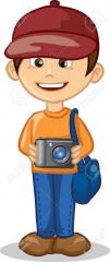 24579012-Personnage-de-dessin-anim-le-photographe-Banque-d'imag